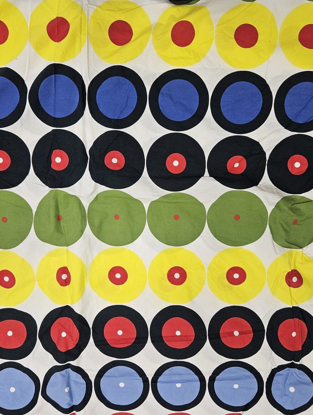 VTG IKEA Tvablad Rund FULL Duvet & STD Shams Mod Dot Scandinavian Pop Art Cotton - Picture 4 of 12